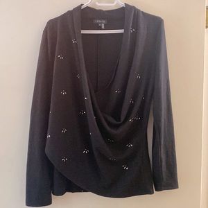 1.State Embellished Cross Front Top - size Medium